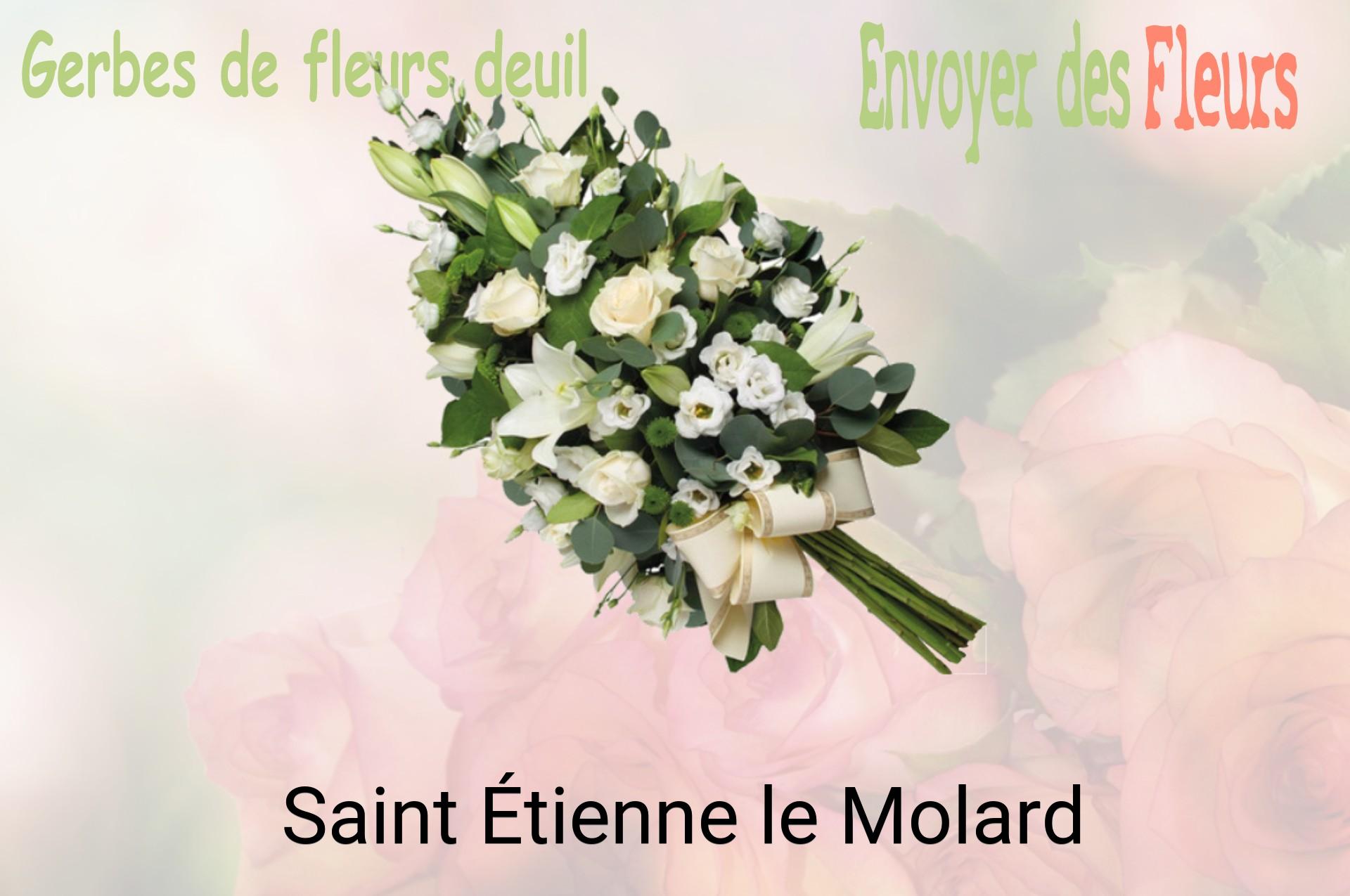 Gerbe de fleurs de deuil livrée à Saint-Étienne-le-Molard